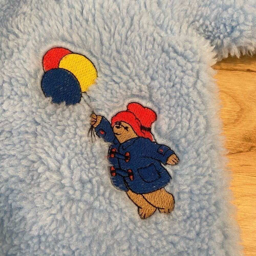 Vintage Paddington fuzzy Sherpa Fleece bodysuit.